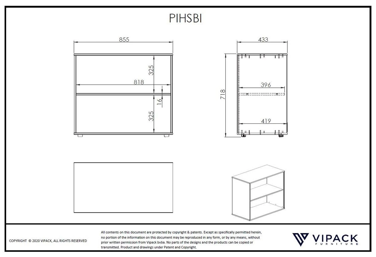 Boekenkast Pino - Wit - Afbeelding 2