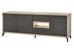 Dressoir Kwadro - Antraciet - 243cm + Hoogte 85cm
