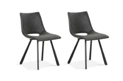 Set Van 2 Stoelen Assisi 5528 - Zwart