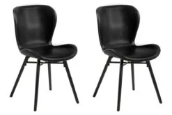 Set Van 2 Stoelen Batilda - Zwart - 4 Poten