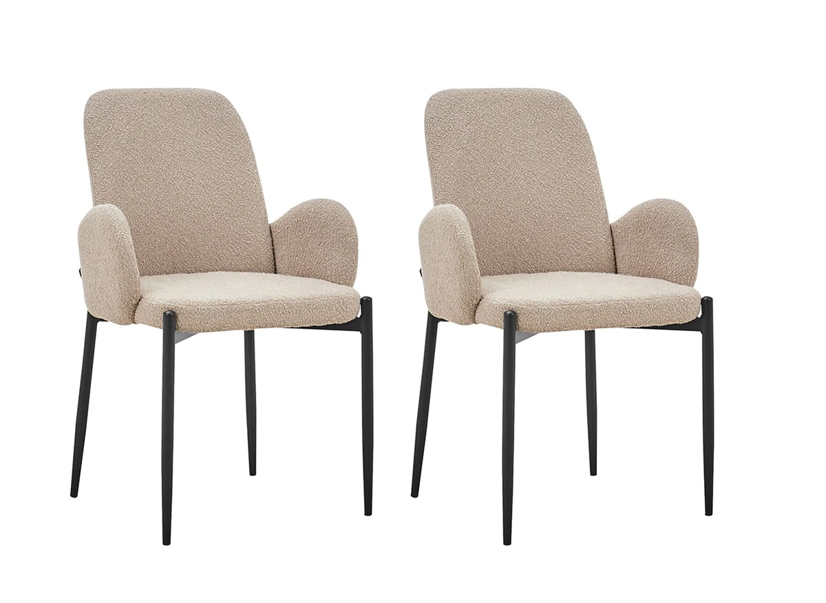 Set Van 2 Stoelen Bilbao - Bouclé Sand