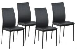 Set Van 4 Stoelen Demina -black