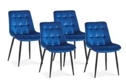Set Van 4 Stoelen Juta 9005 - Blauw