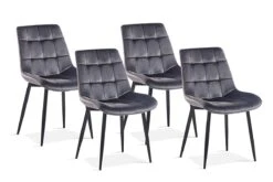 Set Van 4 Stoelen Juta 9005 - Taupe