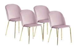 Set Van 4 Stoelen Lena 9010 - Roze