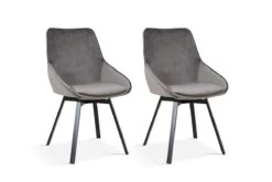 Set Van 2 Draaistoelen Mathias 90040 - Grijs