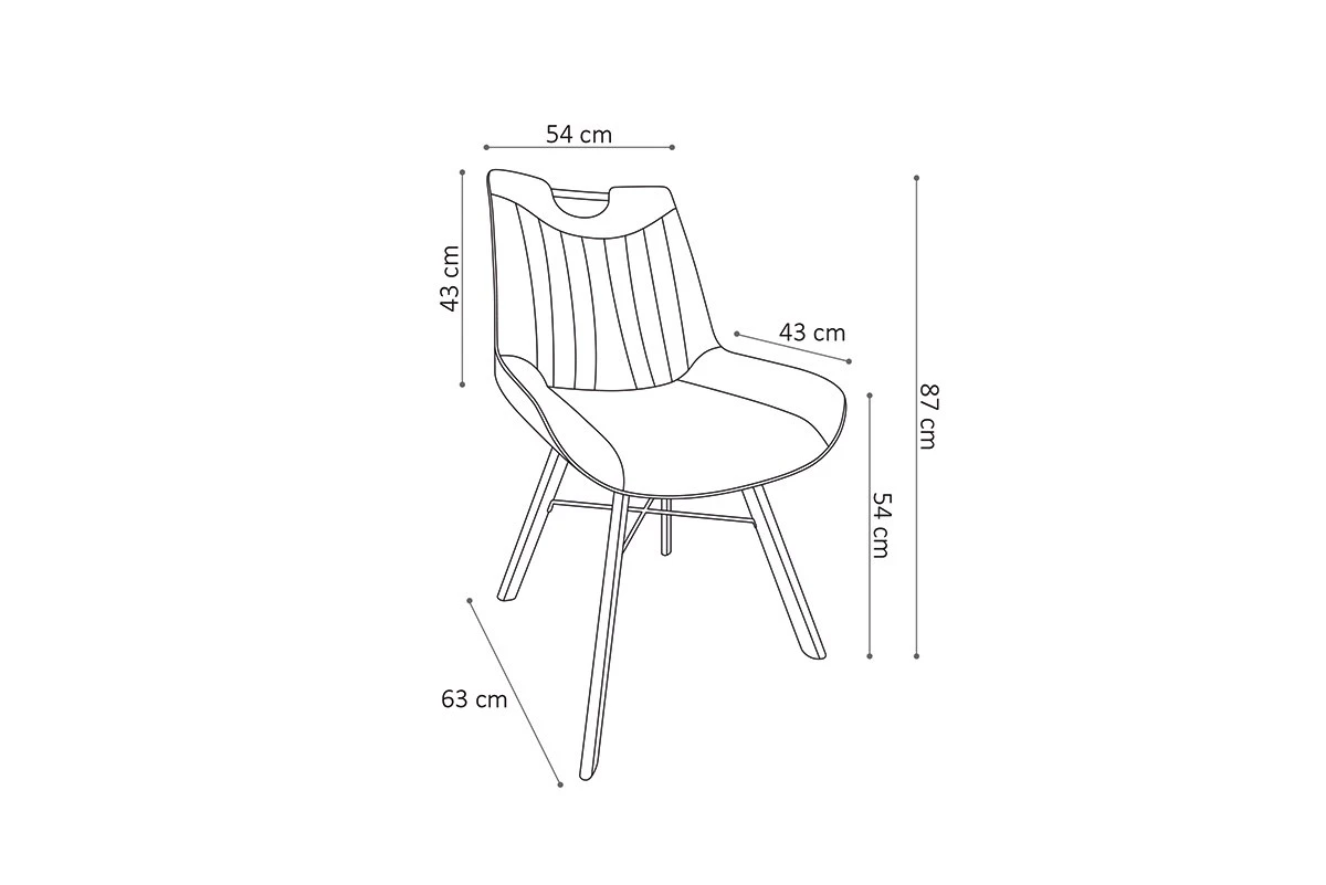 Set Van 4 Stoelen Pablo 9105 - Donkerbruin - Afbeelding 4