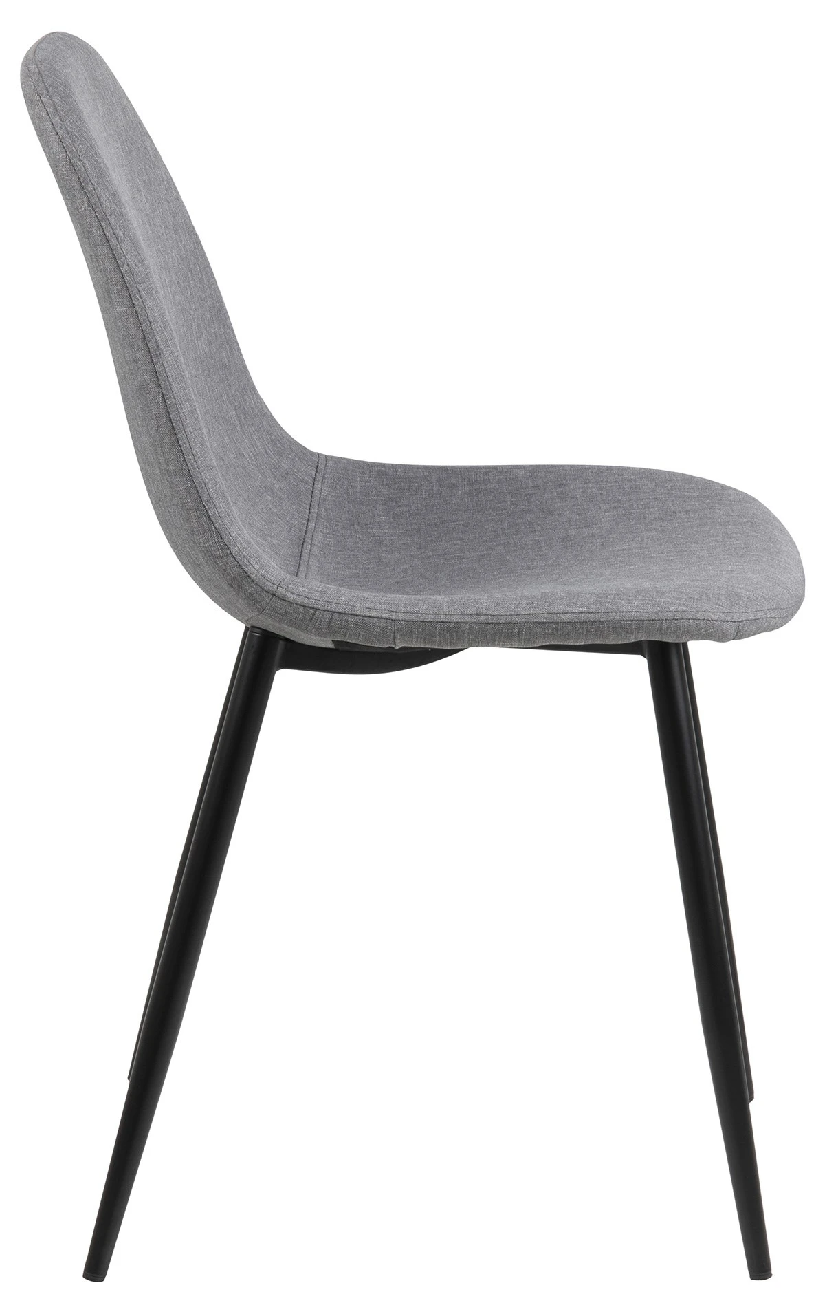 Set Van 4 Stoelen Wilma - Light Grey - Zwarte Poten - Afbeelding 3