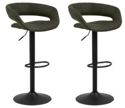 Set Van 2 Barstoelen Grace 84693 - Olive Green