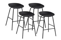 Set Van 4 Barstoelen Anna - Zwart