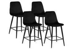 Set Van 4 Barstoelen Boy - Zwart