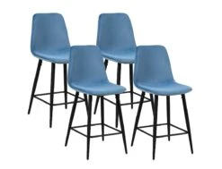 Set Van 4 Barstoelen Boy - Lichtblauw