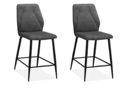 Set Van 2 Barstoelen Chase - Antraciet