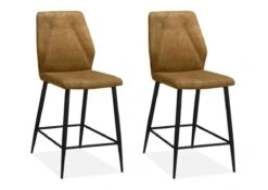 Set Van 2 Barstoelen Chase - Cognac