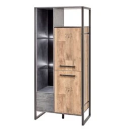 Kolomkast Bar Samir - Natuurlijk Parketlook - Rechts - 84cm