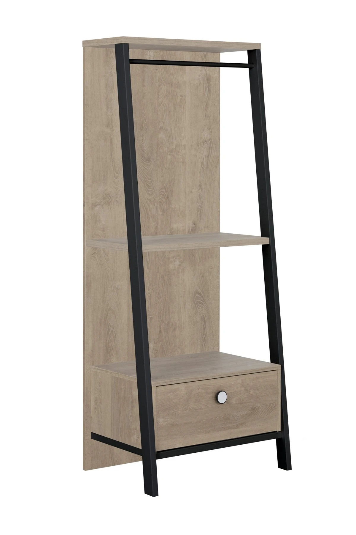 Kledingrek Marcel - Eik + Zwart