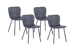 Set Van 4 Stoelen Susan - Donkergrijs