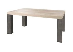 Tafel T19L80 - Oude Eik + Imitatie Staal