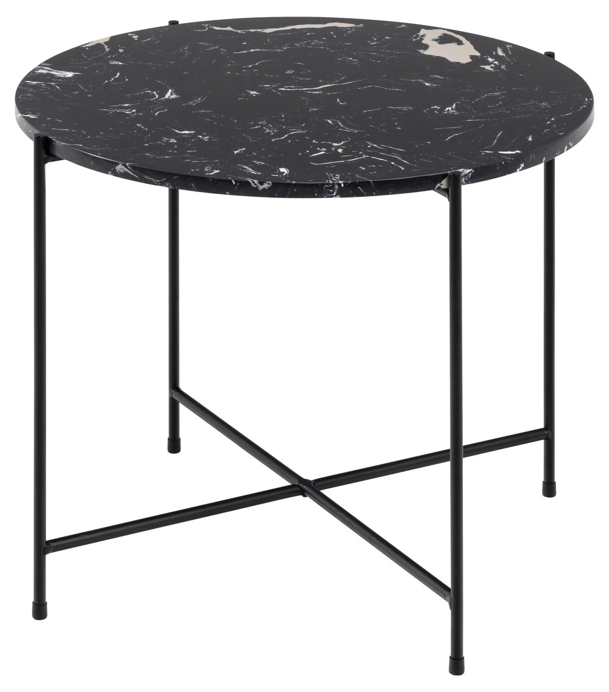 Bijzettafel Avila - Marble Black - ⌀ 52
